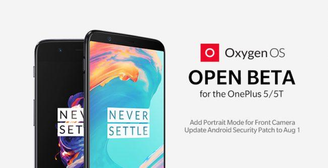 Anuncio de la disponibilidad de actualización de OxygenOS Beta para el OnePlus 5 con modo retrato integrado