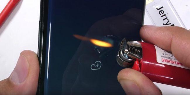 Resistencia del Samsung Galaxy Note 9-fuego