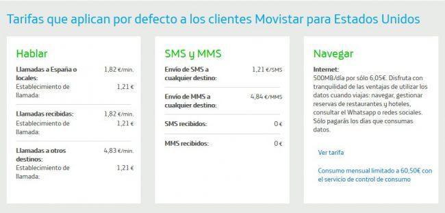 mejores tarifas roaming-EEUU-USA -Movistar
