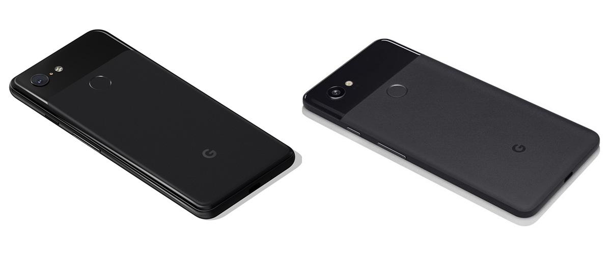 Carcasa trasera de los Google Pixel 2 y Google Pixel 3