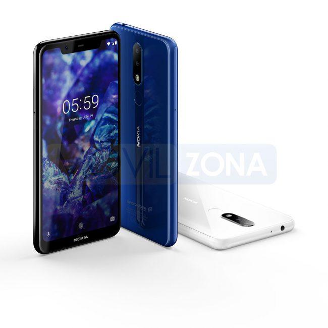 Nokia 5.1 Pus azul y blanco