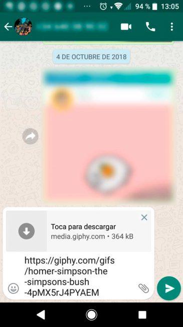 GIF en WhatsApp