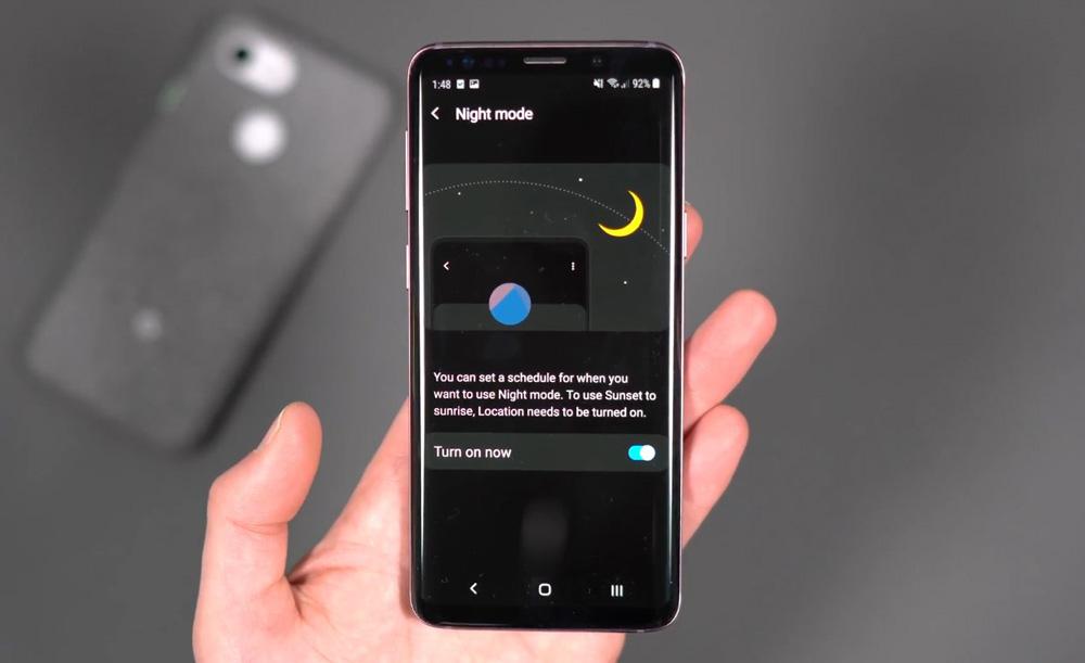 Nuevo Modo noche incluido en Android 9 Pie para el Galaxy S9