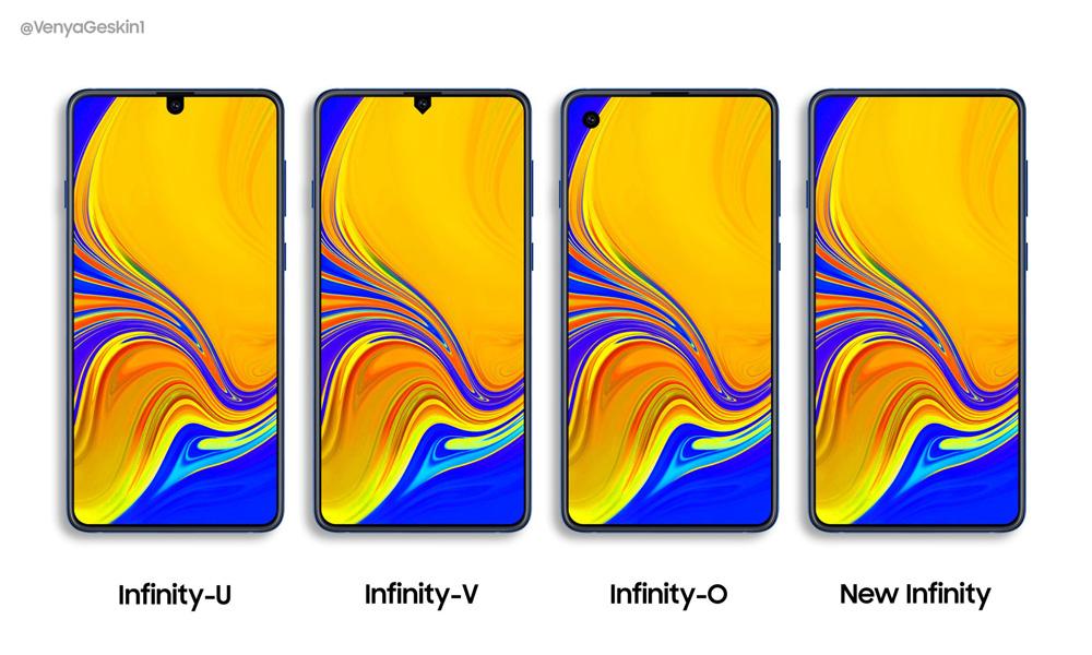 Distintos tipos de notch para la pantalla de los futuros Samsung Galaxy