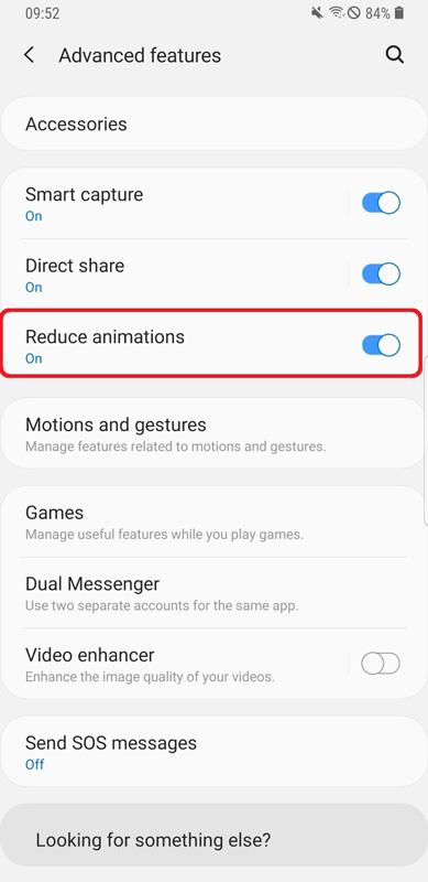 Nueva opción de reducir animaciones en smartphones Samsung Galaxy con Android 9 Pie
