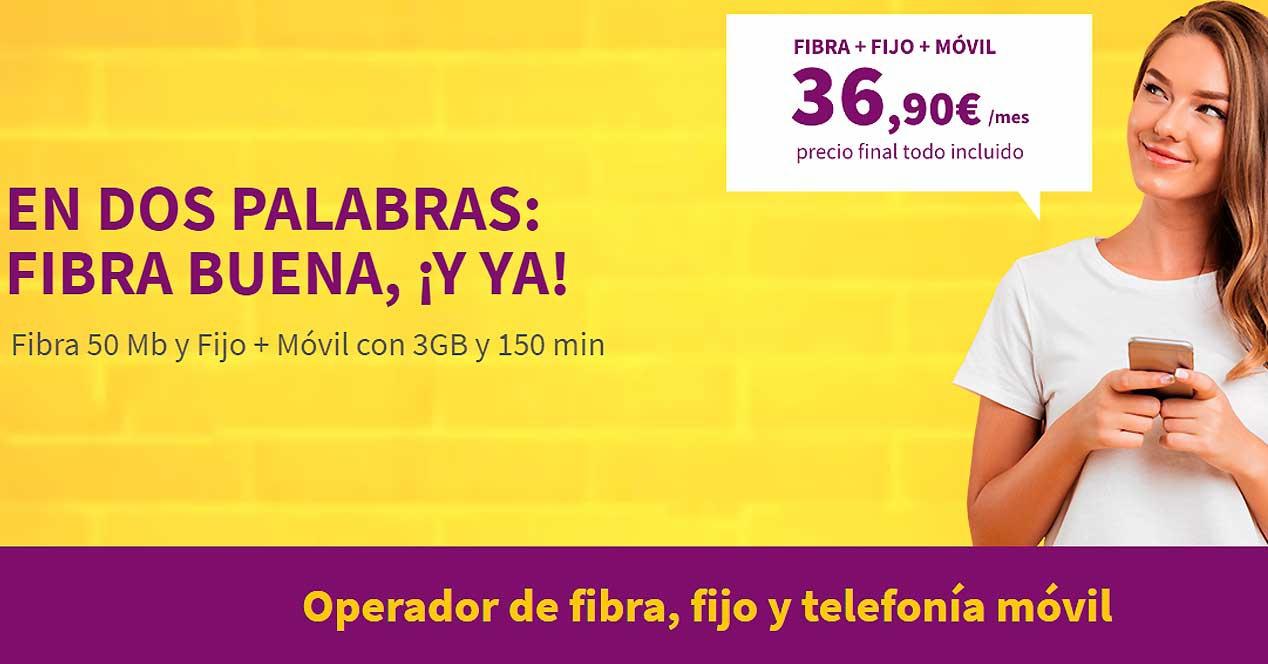 Nueva tarifa de Llamaya que incluye fibra, móvil y teléfono fijo
