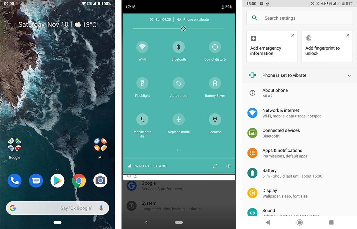 Interaz de Android 9 Pie Beta para el Xiaomi Mi A2