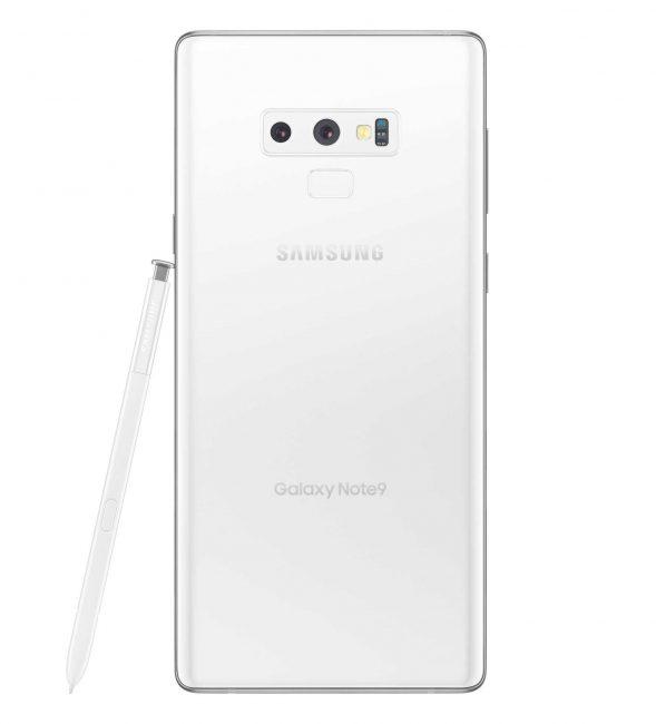 Samsung Galaxy Note 9 de color blanco