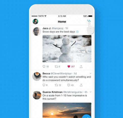 Botón en app de iOS para activar el orden cronológico de Twitter en tu timeline