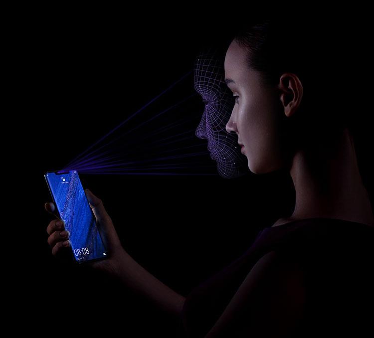 Sistema de reconocimiento facial TOF 3D del Huawei Mate 20 Pro