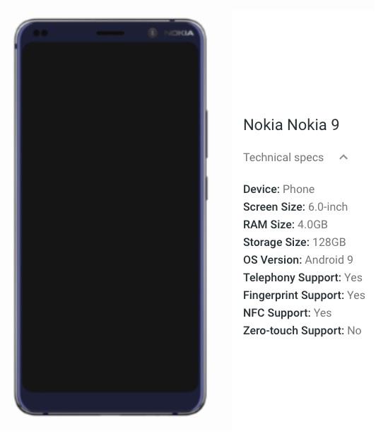 Nokia 9 specs