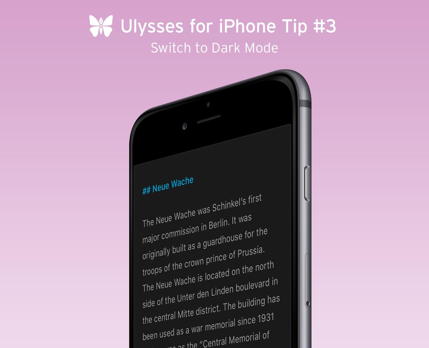 Ulysses iPhone Dark