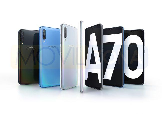 Samsung Galaxy A70 gama de colores