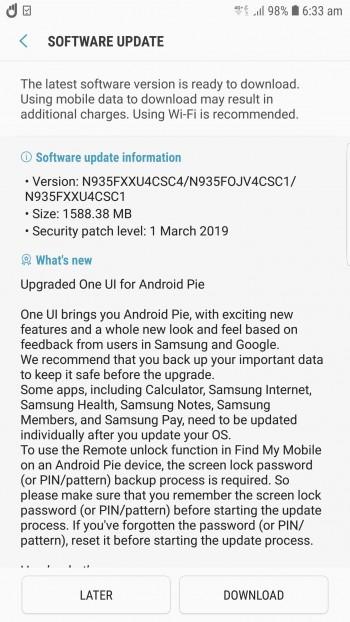 Samsung-Galaxy-Note-FE-Pie-update