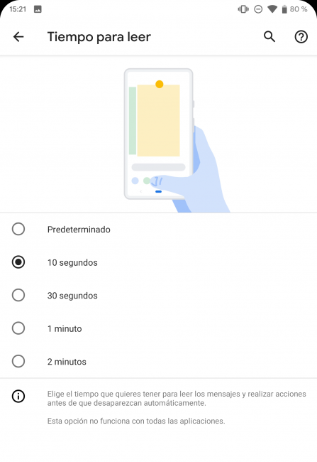 Tiempo para leer Android Q