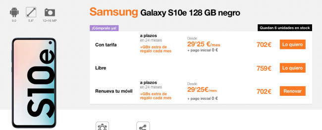 precios samsung Galaxy S10 1