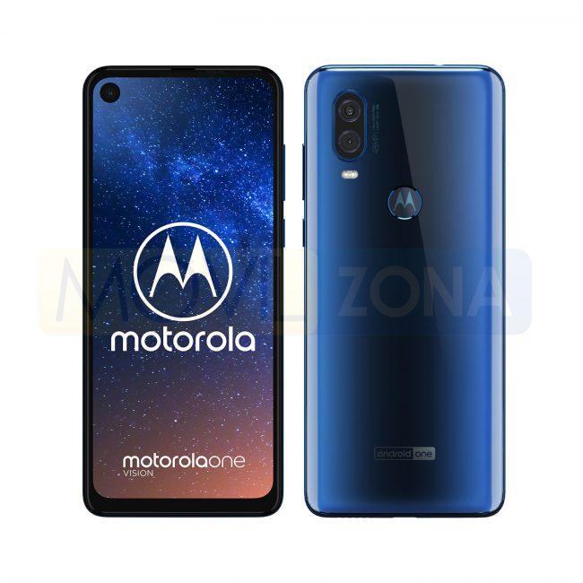 Motorola One Vision frontal trasera