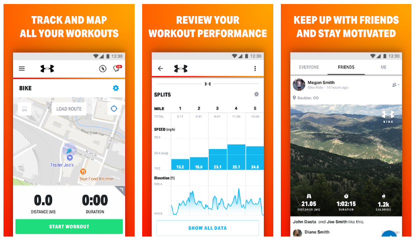 Aplicación Android MapMyRide: Ciclismo con GPS