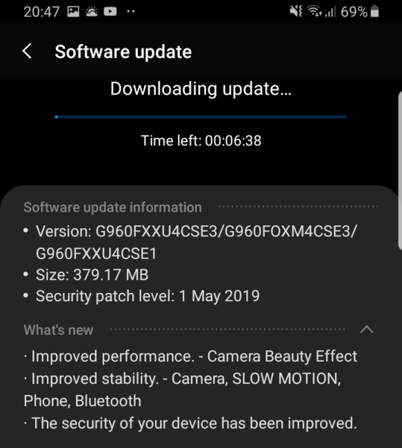 Samsung-Galaxy-S9-May-patch-2019-UK