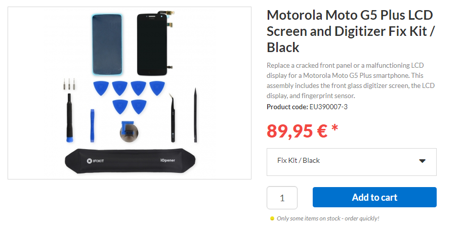Motorola G5 Plus kit de reparación
