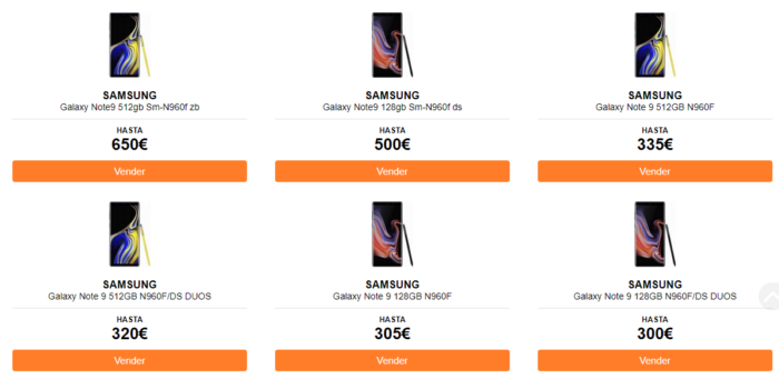 Galaxy Note 9 venta en Phone House