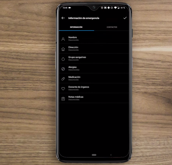 OnePlus 7 Pro opción emergencia