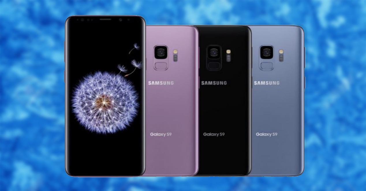 Samsung Galaxy S9 en varios colores