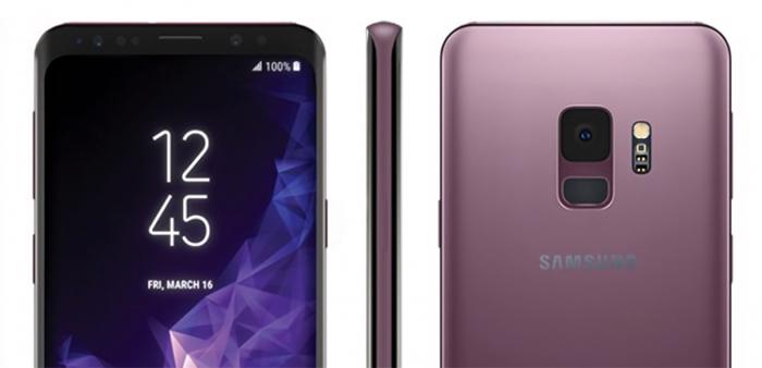 Frontal lateral y trasera del Samsung Galaxy S9 visto de cerca