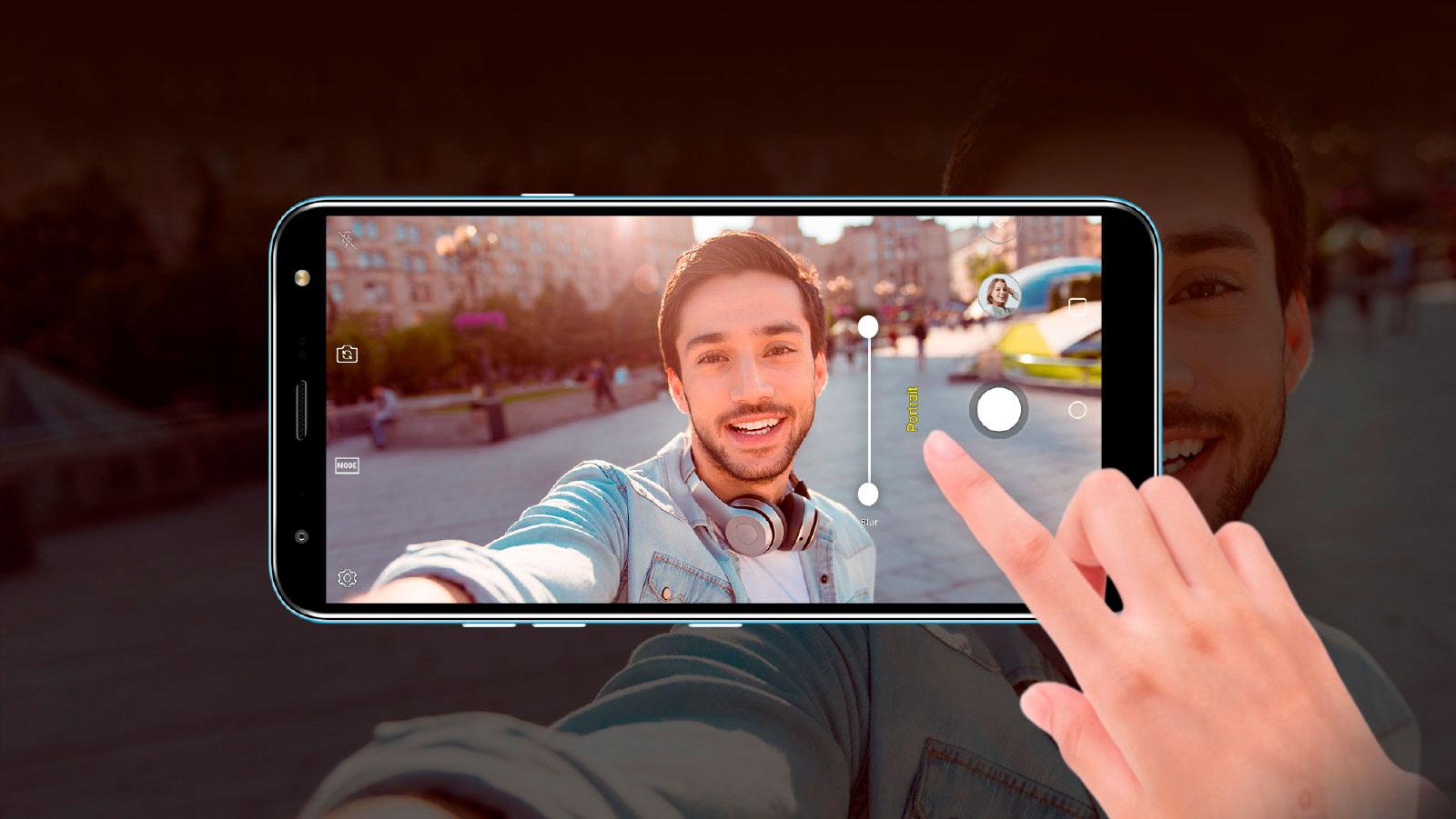 LG K40 modo selfie y bokeh