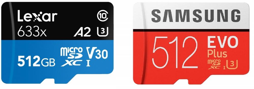 Samsung y Lexar microSD 512 GB
