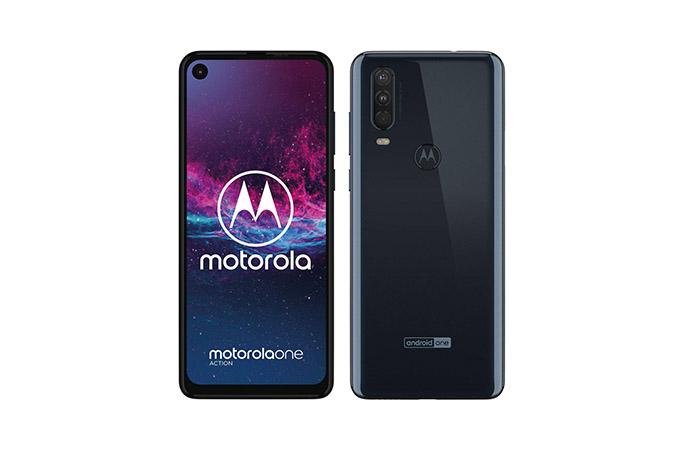 Frontal y trasera Motorola One Action