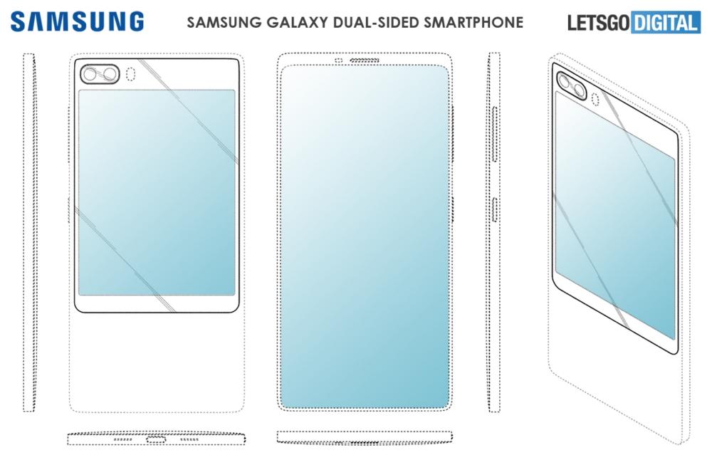 patente movil de Samsung doble pantalla
