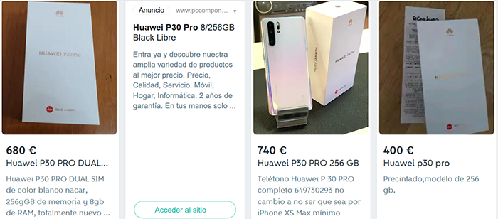 Anuncio Huawei P30 Pro en Wallapop