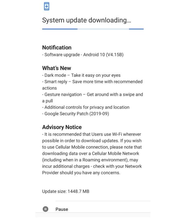 Nokia 8.1 Android 10 actualización