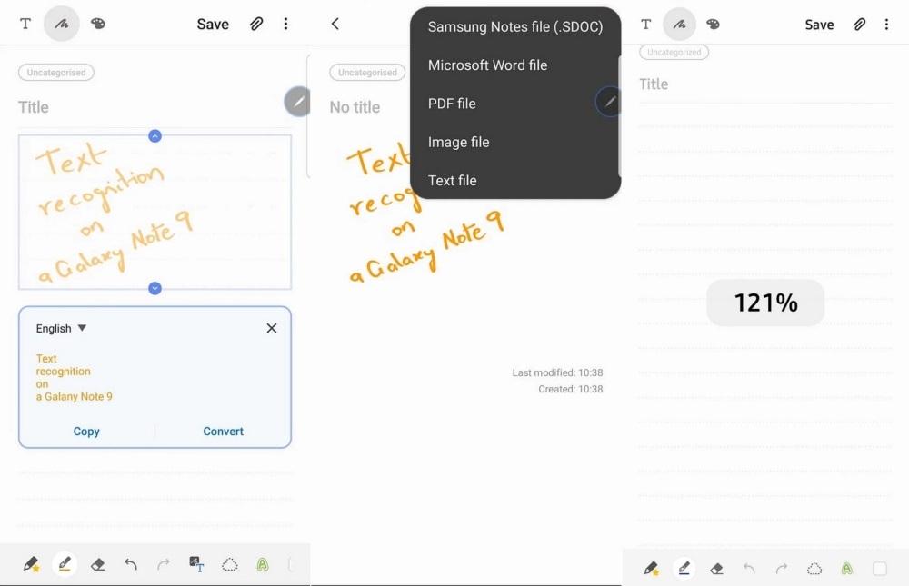 Samsung Notes actualización