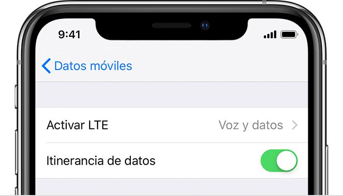datos moviles iphone