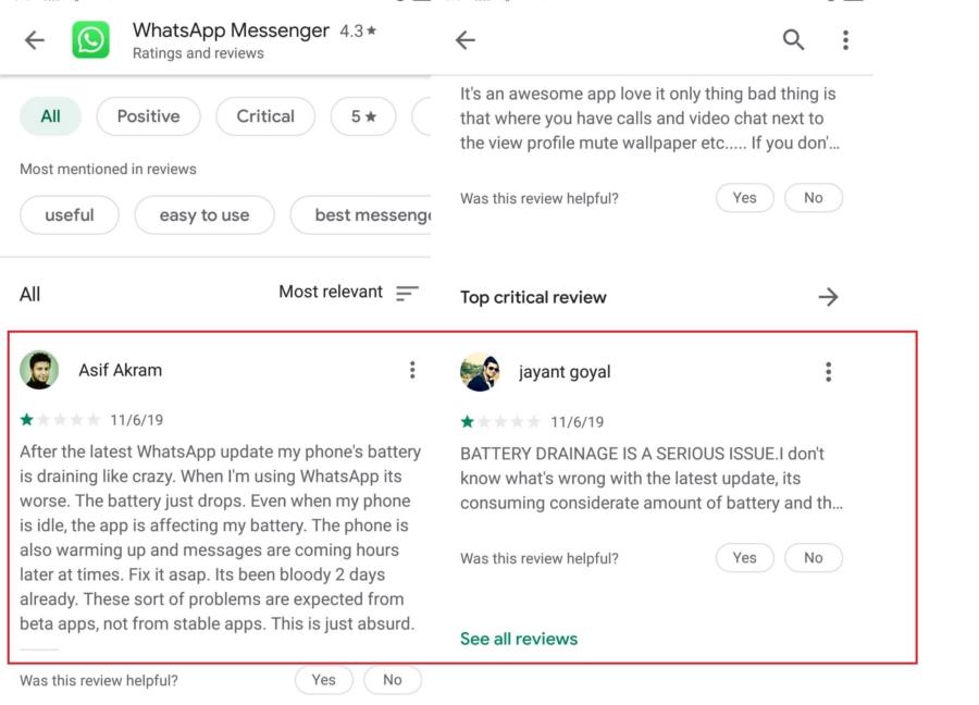 whatsapp problemas bateria