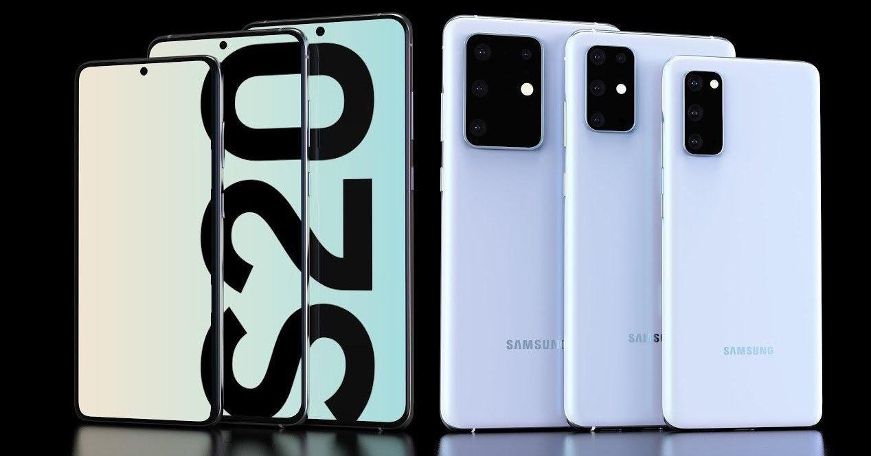 Samsung Galaxy S20 concept blanco