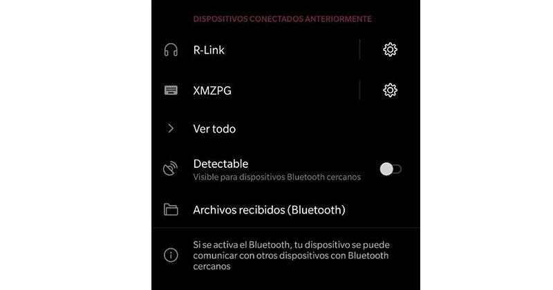 検出可能なBluetooth OnePlus