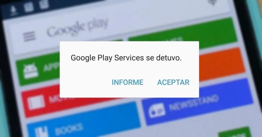 google play services pantalla de se detuvo