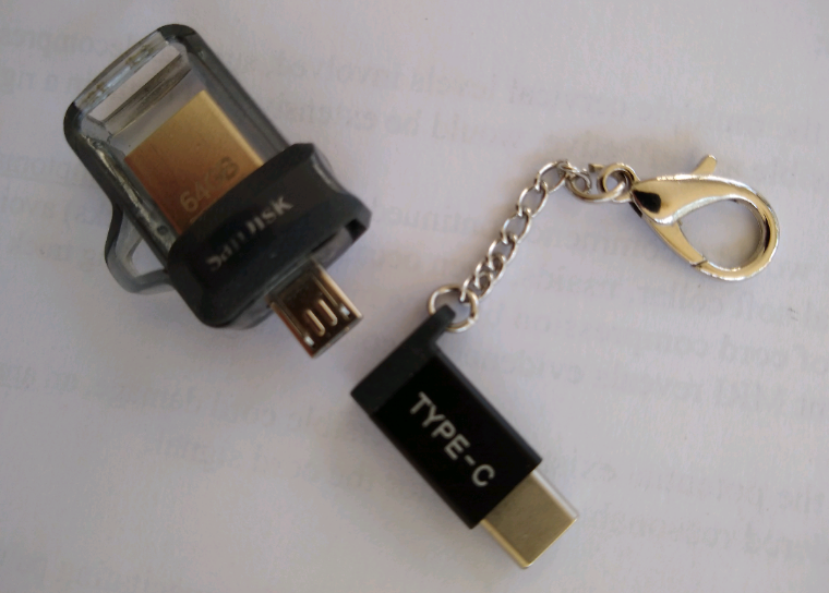 adaptateur otg avec clé USB