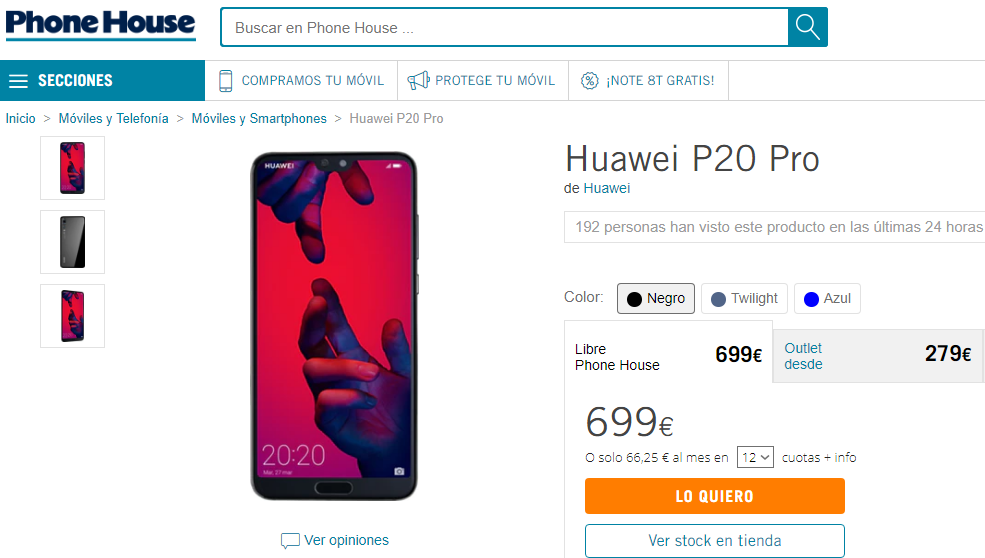 Huawei P20 Pro en Phone House
