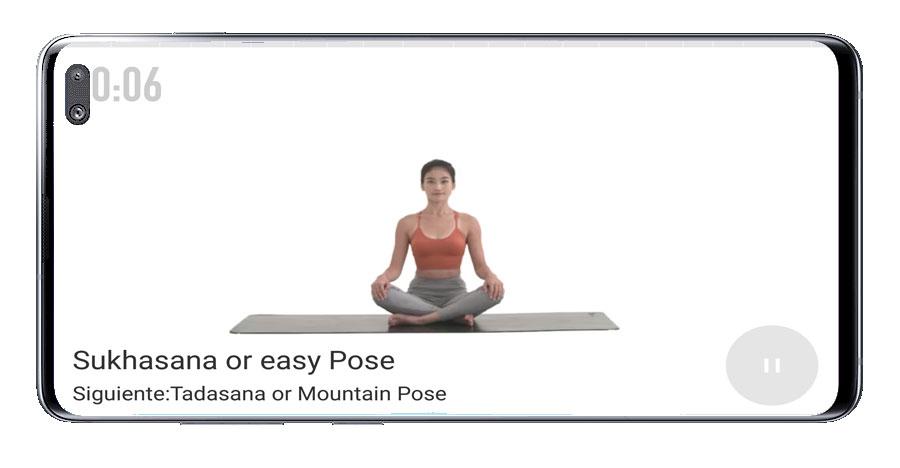 Vídeo en la aplicación Keep Yoga
