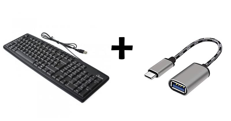 teclado con adaptador OTG