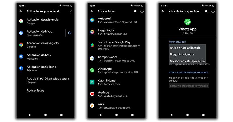 Abrir enlaces Android