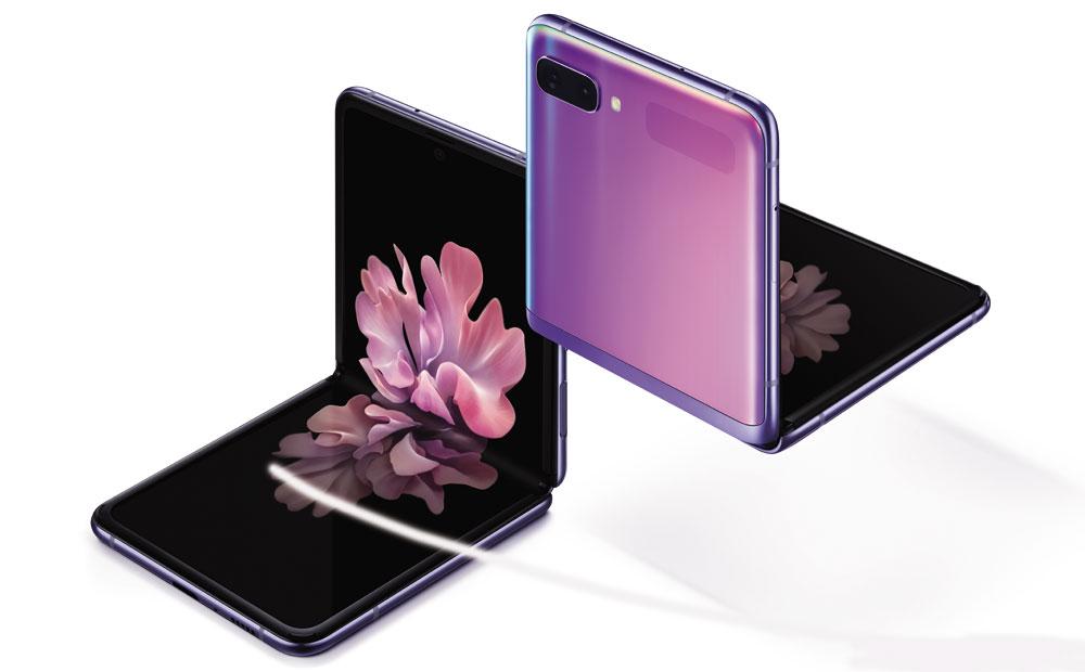 Smartphone Samsung Galaxy Z Flip Farbe púrpura