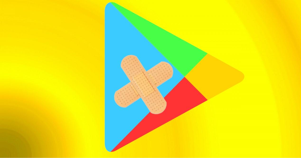 Google Play logo con tirita