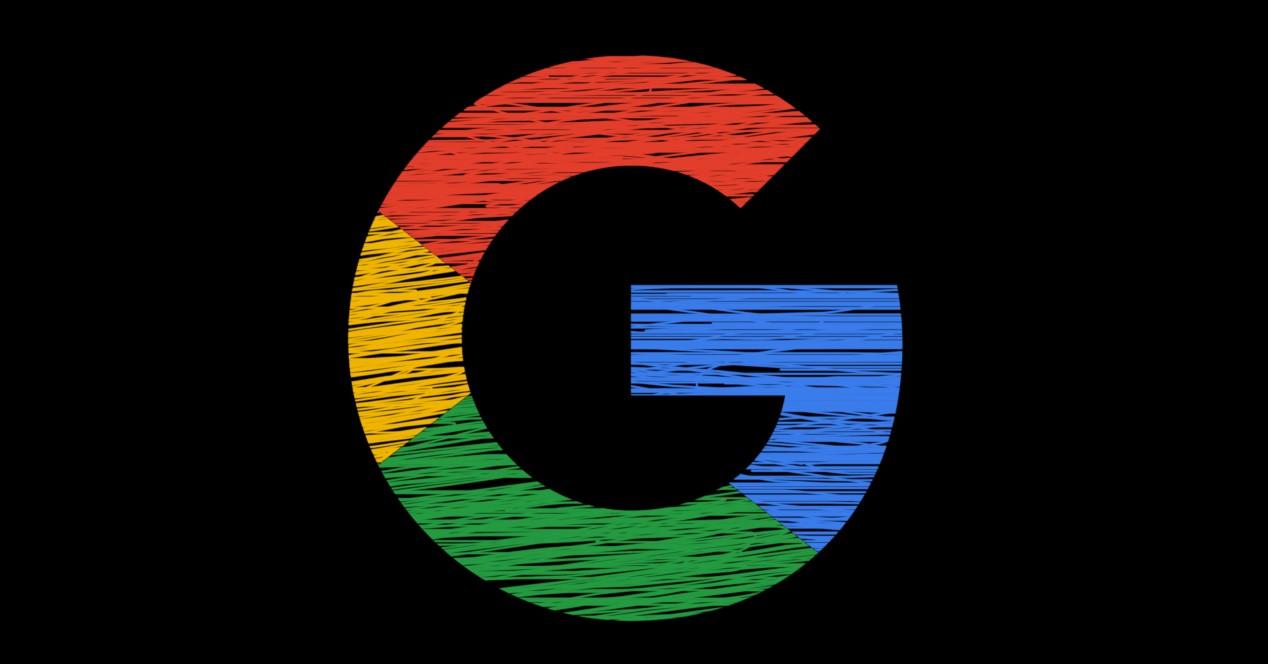 google logo con fondo negro