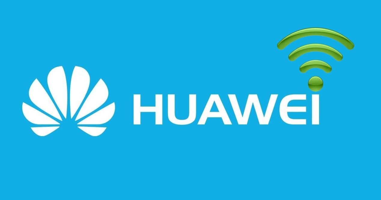 Huawei nombre fondo azul y Wifi