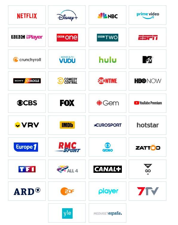 Logos servicios streaming TV